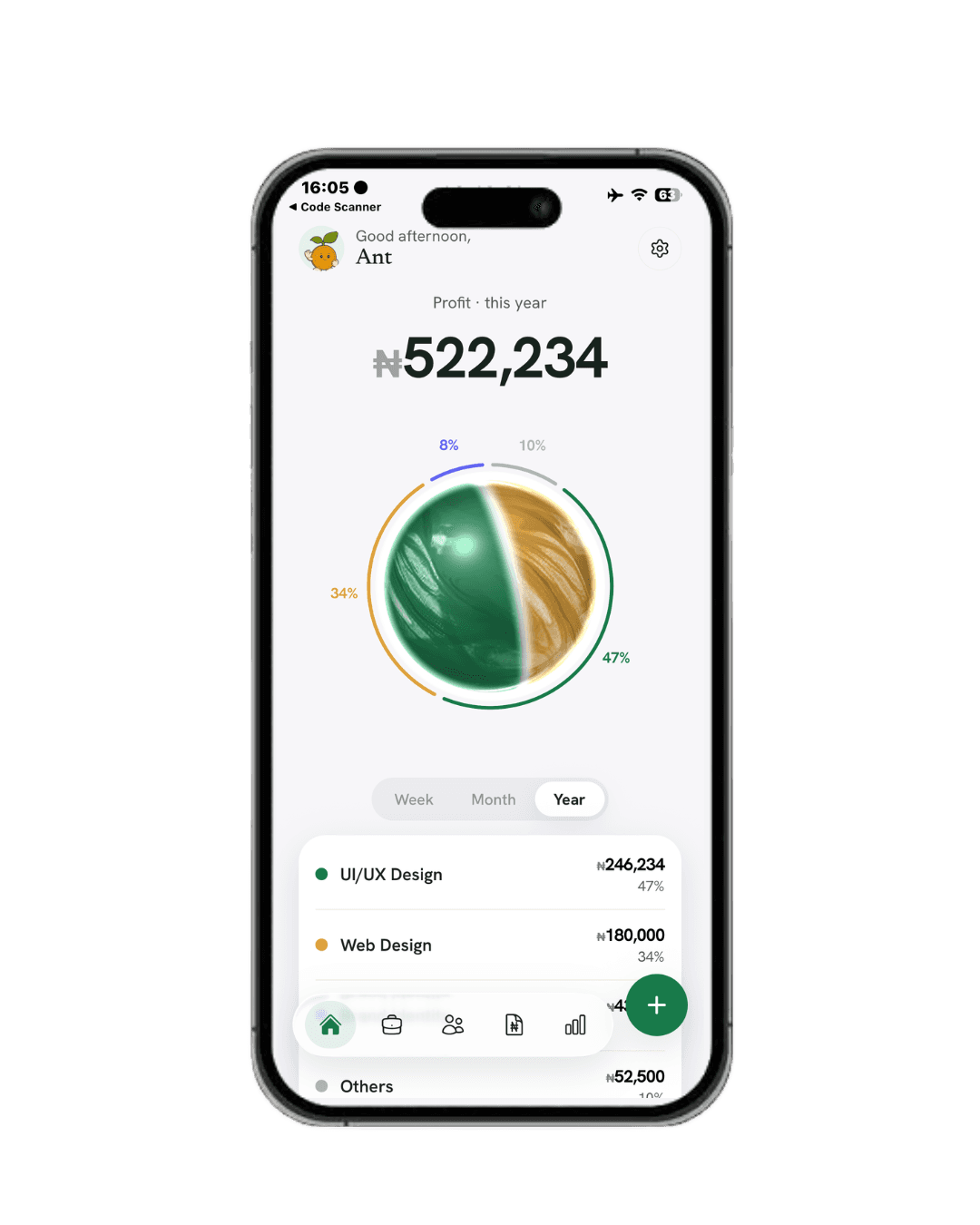 a phone containing the an app feature